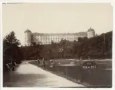 Vy från Svandammen mot Uppsala slott