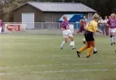Fotbollslaget Jitex BK spelar match mot Lindsdals IF på Kvarnbyvallen i Mölndal den 29 maj 1993. Jitex BK förlorade matchen med 2-3.