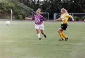 Fotbollslaget Jitex BK spelar match mot Lindsdals IF på Kvarnbyvallen i Mölndal den 29 maj 1993. Jitex BK förlorade matchen med 2-3.