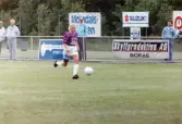 Fotbollslaget Jitex BK spelar match mot Lindsdals IF på Kvarnbyvallen i Mölndal den 29 maj 1993. Jitex BK förlorade matchen med 2-3.