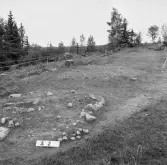 Romfartuna sn Äs RAÄ 119 Arkeologisk undersökning utförd av Vlm / Åke Hyenstrand och Ann Nilsson 1967
A2 Stensättning, rund (Södra delen) efter ytrensning.