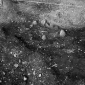 Romfartuna sn Äs RAÄ 119 Arkeologisk undersökning utförd av Vlm / Åke Hyenstrand och Ann Nilsson 1967
A8 Husgrund, markerad av lerklining, härdar och stolphål.
Under undersökning.
Samhör med:  Inv.nr 18164