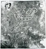 Västerås, Centrum, kv. Lea.
Husnummerskylt.