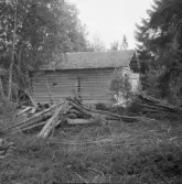 Falun, Håsjön, Finnbodarna. Skvaltkvarn vid Käringbäckens utlopp ur Håsjön, Finnbodarna.