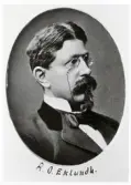Alexander Olof Eklundh, landskanslist, senare häradsskrivare, Växjö, 1896. 
Bröstbild, halvprofil. Ateljéfoto.