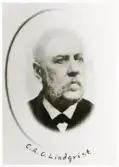 Carl Alfred Otto Lindqvist, häradsskrivare m.m., Algutsboda och Växjö.
Bröstbild, halvprofil. Ateljéfoto.
Jfr PMV0050.