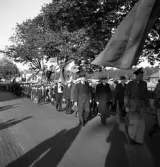 Svenska Flaggans dag, 6/6 1941. 
Marsch med flaggor m.m.