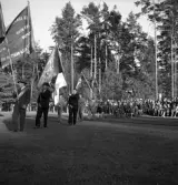 Svenska Flaggans dag, 6/6 1941. 
Inmarsch med fanor m.m., på Värendsvallen.