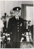 Landsfiskal Gustaf Öhrstam, Alvesta, ca 1956, i full uniform.