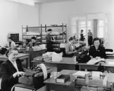 Journalavstämningens lokaler på 5 trappor. Här sker den slutliga
avstämningen av utbetalningskorten mot bokföringsjournalerna.