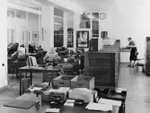 Korrespondensavdelningen på 1 tr. Utlandsavdelningen. Längst till vänster fönster åt gården.