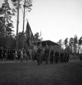 Svenska Flaggans dag, 6/6 1941. 
Inmarsch med manskap från I 11 på Värendsvallen.