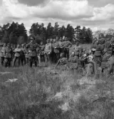 Hemvärnet, 28/6 1941. 
Övning i handgranatkastning.