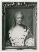 Porträtt på Eva Ekeblad född De la Gardie. Född 10 juli år 1724 och död 15 maj år 1786 gift 26 januari år 1741 med Greve Claes Ekeblad ägare till Stola Herrgård i Skaraborg.