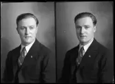Mansporträtt. Bertil Strömbäck, Sörstafors.
Ur Gustaf Åhmans samling.