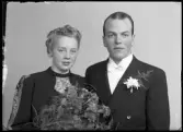 Brudpar. Ryno Nilsson, Fridhem, Tuna, Hallstahammar.
Ur Gustaf Åhmans samling.