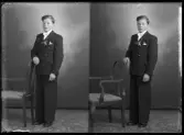 Porträtt. Rune Larsson, Vänsta, Kolbäck.
Ur Gustaf Åhmans samling.