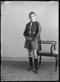 Pojkporträtt, scout. Gunnar Zetterström, Kolbäck.
Ur Gustaf Åhmans samling.