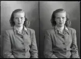 Porträtt. Evy Johansson, Bärsta.
Ur Gustaf Åhmans samling.