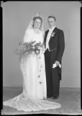 Brudpar, Åke Ekström, Ekeby, Svedvi, Hallstahammar.
Ur Gustaf Åhmans samling.