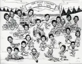 IDR-PLUT LIVKOMP, I11 1975-1976.
Ett collage med inklippta huvuden.