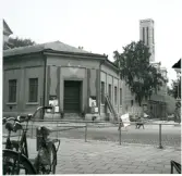 Västerås, Centrum, kv. Manfred.
Rivningen av Svenska Handelsbanken, 1972.