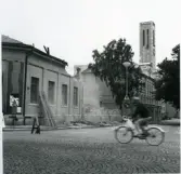 Västerås, Centrum, kv. Manfred.
Rivningen av Svenska Handelsbanken, 1972.