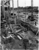 Byggnation av returpappersanläggning, 1974-1975