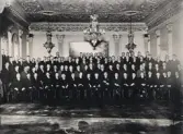 Svenska Polisförbundets (SPF:s) 17:e kongress, hållen i Växjö, 1926.
Gruppfoto vid middagen på stadshuset.