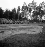 Internationellt på Värendsvallen, 1943. 
längdhopp herrar.