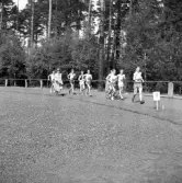 SM i gång på Värendsvallen, 1943.
10 km gång för juniorer.