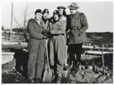 Statspolisen på uppdrag i länet, 1953.
Fr.v.: Eric Fransson, Börje Skog, Olof Ringius, Harald Steen och S B Svensson.