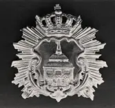 Mössmärke i mässing (Växjö gamla rådhus). 
Trol. 1800-tal.