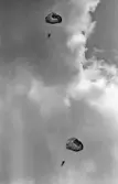 Två fallskärmshoppare under Kanonloppet i Karlskoga, 1968-08-11