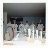 Fotografi på luciafirande i Lilla Källbäck.