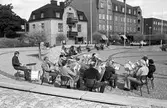 Brassband på Stadshusplatsen