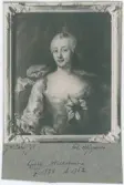 Porträtt på Wilhelmina Grubb gift Ström född år 1728 och död år 1762