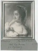Porträtt på Eva Helena Hall, gift Engelcrantz. Död år1784.