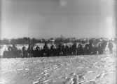 Vinterövning med hästar, ca. 1930-tal. I11, Växjö.