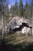 Besökare vid Kyrkan i naturreservatet Dovra sjöar i Östansjö, 1994