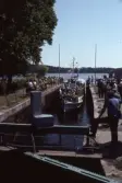 Slussning i Dalslands kanal, 1977