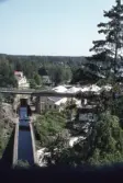 Tågbro över akvedukten i Håverud i Dalslands kanal, 1977