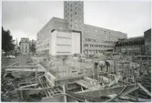 Västerås, kv. Nestor.
Stadshuset, byggnadsarbete. 1961.