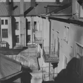 Innergård på Drottninggatan 19, 1970-tal