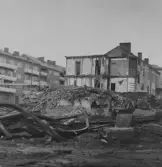 Rivningstomt Rudbecksgatan - Trädgårdsgatan, 1970-tal