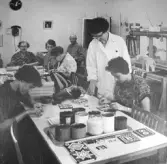 Sysselsättningsterapi på Yxe konvalescenthem, ca 1960