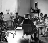 Interiör från dagrum på vårdavdelning på sjukhuset, 1960-tal