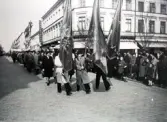 Demonstrationståg vid Våghustorget, 1940-tal