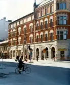Korsningen Järnvägsgatan och Storgatan, 1970-tal