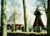 Kvistbro kyrka med klockstapel, 1970-tal